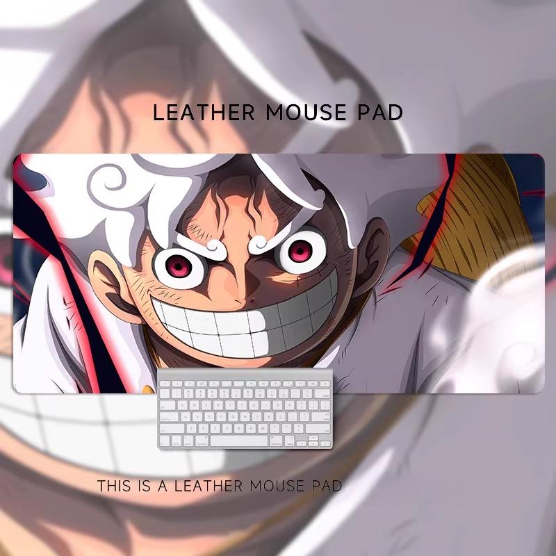 Cartoon  Animation ONE PIECE Monkey D. Luffy Leather Mouse Pad Oversized Animation Two-dimensional Office Computer Desk Pad Waterproof Non-slip Pad