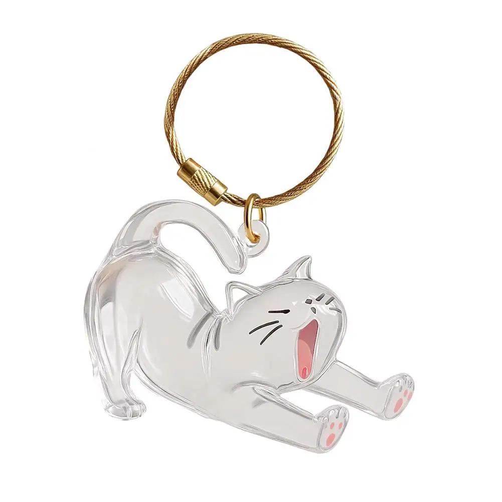 1pc Cat Hair Storage Bottle Pet-shaped Memorial Pendant Cat Collect Memories Portable Chain Pet Transparent Key Whiskers Fu M0K6
