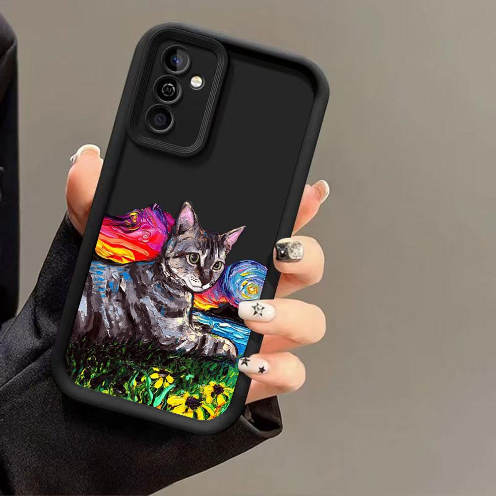 Vintage Oil Painting Cat Phone Case For Realme 15 15T 7 7I 8 8I 9 11 12 Lite 13 14 5 5I 6I 5S Plus NARZO 50 50A PRIME Cover Case