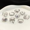 Simple Full Diamond Zir*****Pen Ring Irregular Fold Light Luxury High-End Sense Niche Design Sense Ring Woman