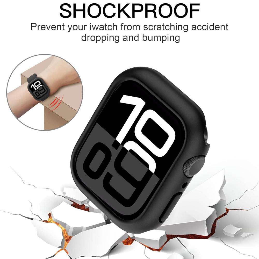 Schutzhülle für Apple Watch Case Serie 11 10 46mm 42mm Zubehör Smartwatch Schutz Hohl Hart-PC Stoßfänger iWatch 11 Schutz
