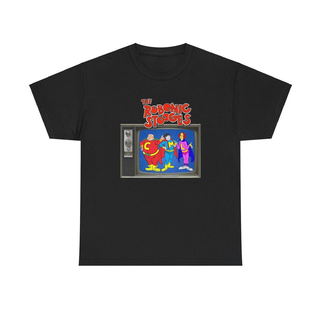 The Robonic Stooges Heavy Cotton Tee, Classic Cartoon, Saturday Morning Cartoon