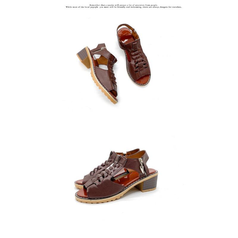 Summer New Color Women's Sandals Side Zipper Fashion Women's Sandals Women's Shoes