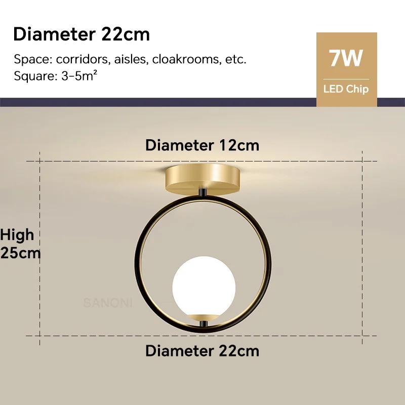 

Современный светодиодный белый стеклянный шаровой потолочный светильник для спальни, входа, ванной, лестницы, балкона, декоративное освещение, люстра Cool White