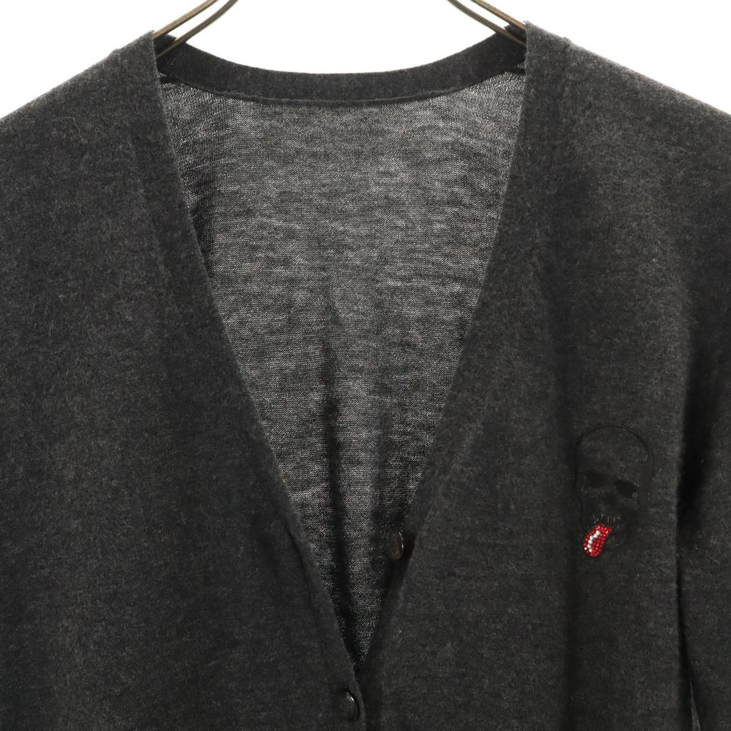 Lucien Pellat-Finet Cashmere 100% Long Sleeve V Neck Knit Cardigan M Women Used