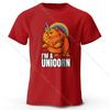 I'm A Unicorn Printed T-Shirt 100% Cotton Oversized Mythic Graphic Tees for Men Women Summer Tops Kawaii Streetwear