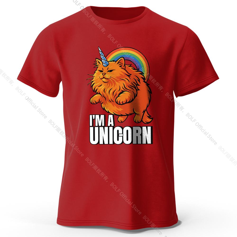 I'm A Unicorn Printed T-Shirt 100% Cotton Oversized Mythic Graphic Tees for Men Women Summer Tops Kawaii Streetwear