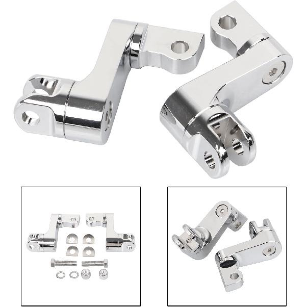 Chrome Driver Passenger Male Mount Foot Peg Extensions for Harley Dyna Softail Fat Boy Sportster Touring Electra Glide Street Glide Chopper Move