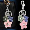 Elegant Flower Keychain Women Handbag Decoration Key Holder Mobile Phone Chain Car Key Accessory for Daily and Party