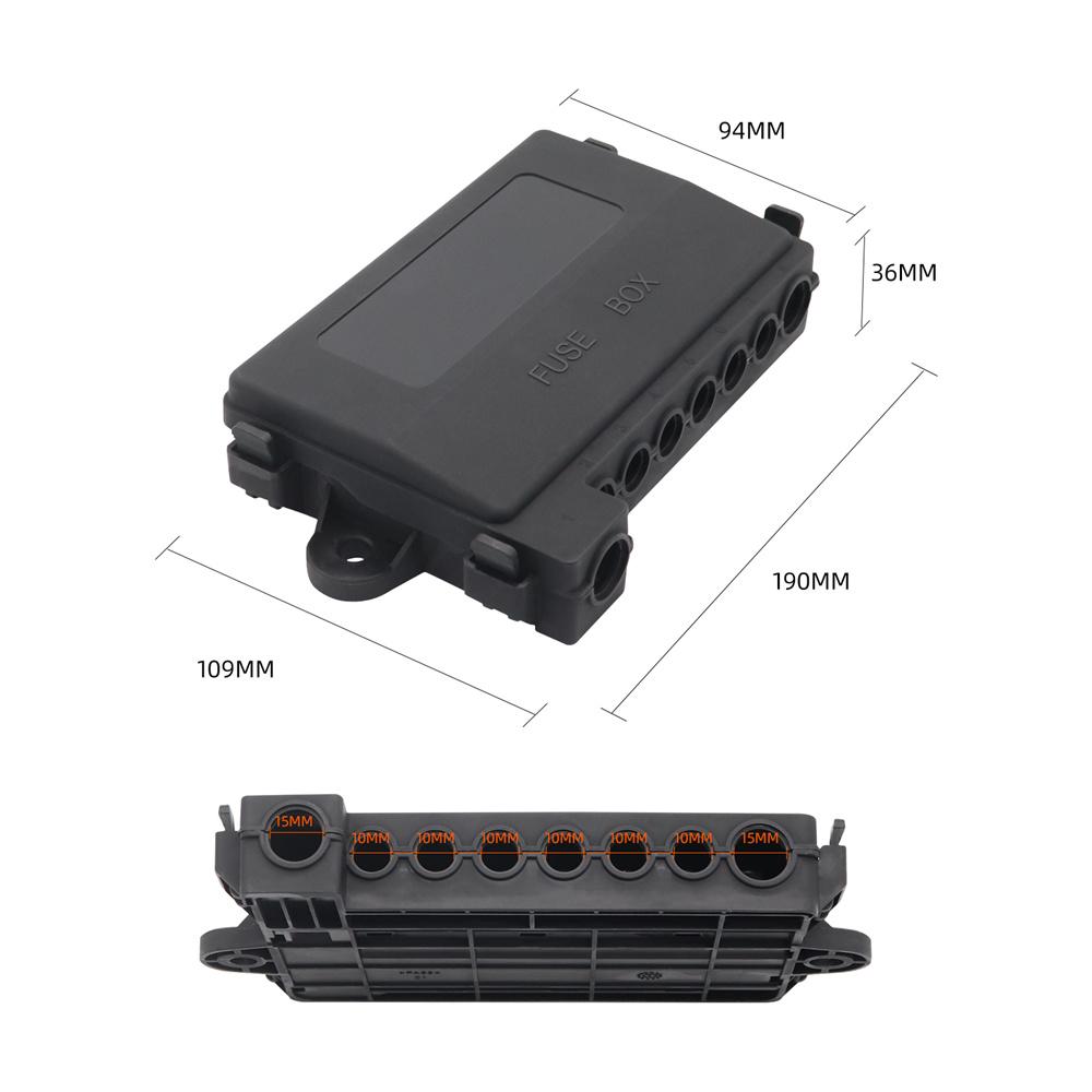 7 Way Fuse Box 1 In 7 Out Power Distribution Assembly For Car Truck Boat Marine