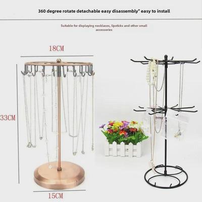 Rotating Jewelry Display Stand for Necklaces and Earrings