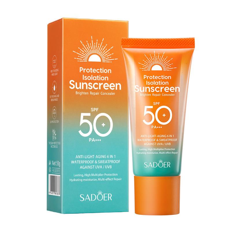 Sunscreen 50g SADOER Isolation Sunscreen Repair UV Protection Sunscreen