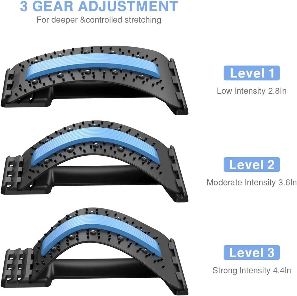 4 Level Adjustable Lumbar Back Stretcher For Lower Back Pain Relief Scoliosis Sciatica Ergonomic Stretching Board