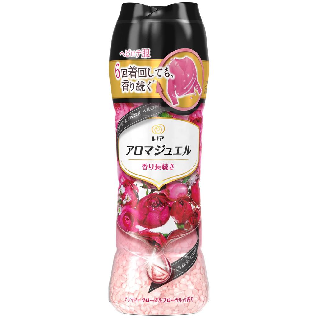 Lenor Happiness Aroma Jewel Scented Keep Your Clothes Fresh and Antique Rose 470mL Beads, Long-Lasting, & Floral,