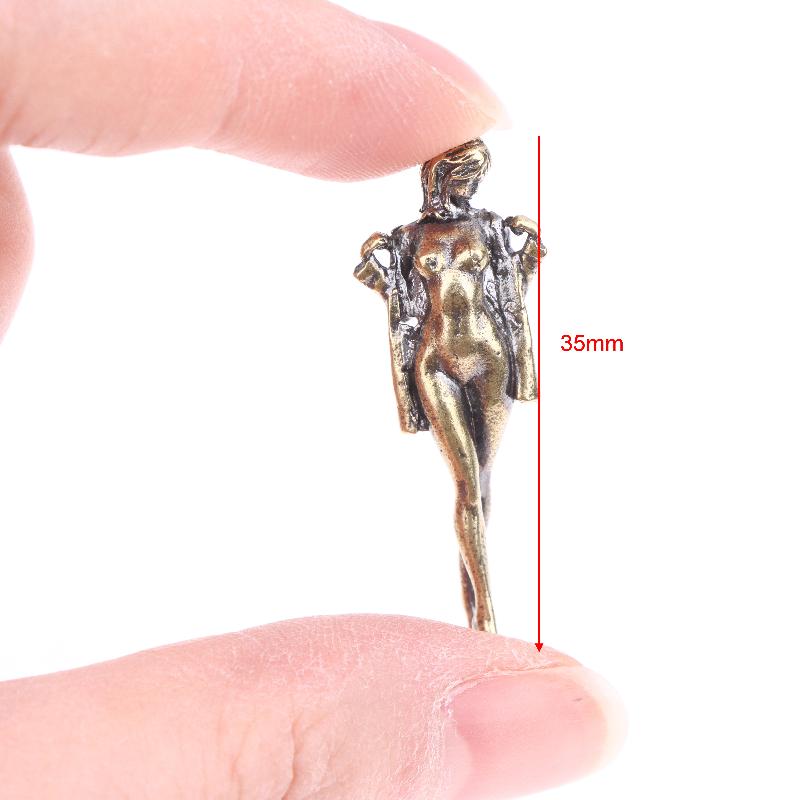 Retro Messing Schönheit Weibliche Puppe Figur Modell Sexy Schönheit Statue Kreatives Handwerk Schreibtischornament Büro Heimdekoration Geschenk