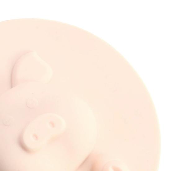 Piggy Silicone Cup Lid Heat Resistant Non-Slip Mug Cover Microwave Safe Cute Pig Cup Cover for Coffee Tea Hot Drinks