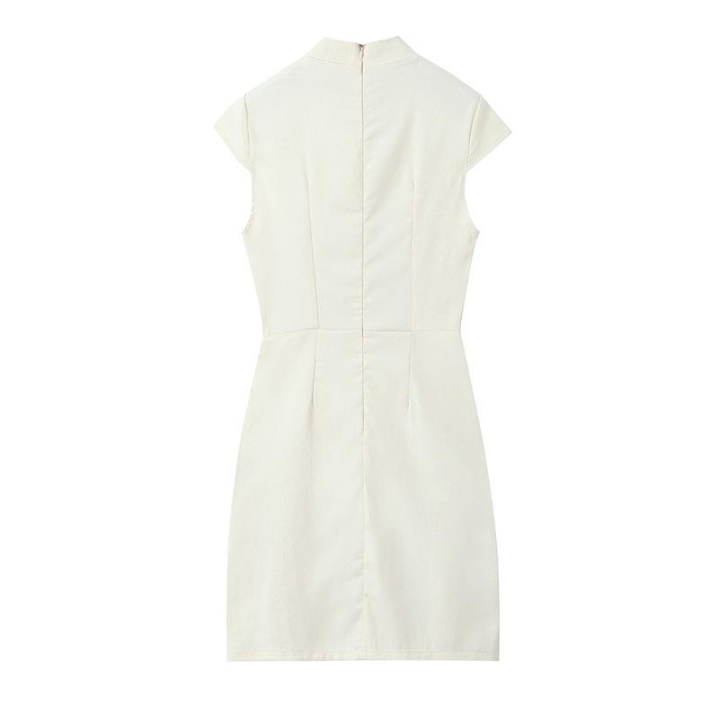 Summer 2025 Women's Sleeveless Pleated Hem Mini Dress