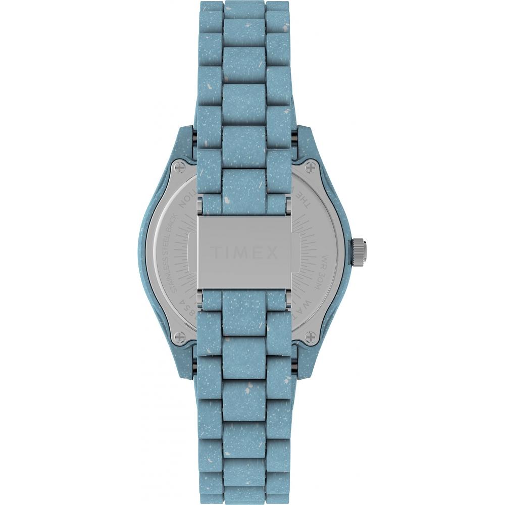 TIMEX Watch Waterbury Ocean Blue Dial Recycled Plastic Mineral Glass Quartz 37MM America Watch TW2V33200