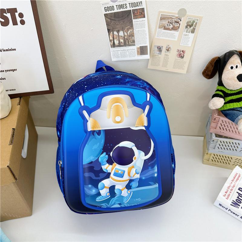 Charming Unisex Preschool Backpack With Colorful Cartoon Characters For Boys And Girls синий