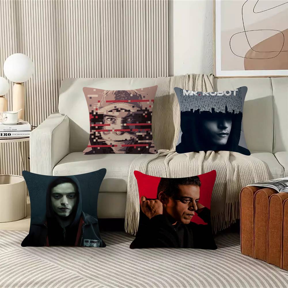 Horror Tv Series Movie Mr RRobot Decorative Room Aesthetics Pillow Case Home Decor Bedroom Sofa Bed Couch Pillow Cover x