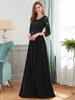 Ever-Pretty Women Plus Size A-Line Empire Waist Maxi Winter Wedding Guest Dresses