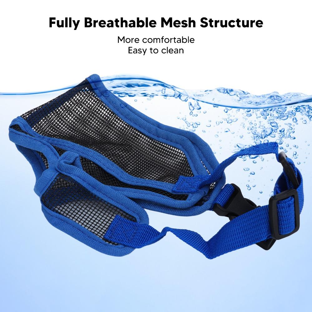 Adjustable Dog Muzzle Breathable Pug Muzzle Comfort Wear Bulldog Muzzle  Daily Walk