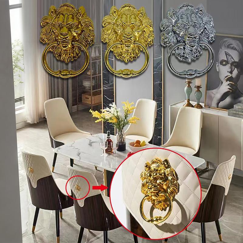 Lion Head Pull Door Handles Gold/Silver Zinc Alloy Front Door Knocker Metal Door Pulls Handles Decor Hardware