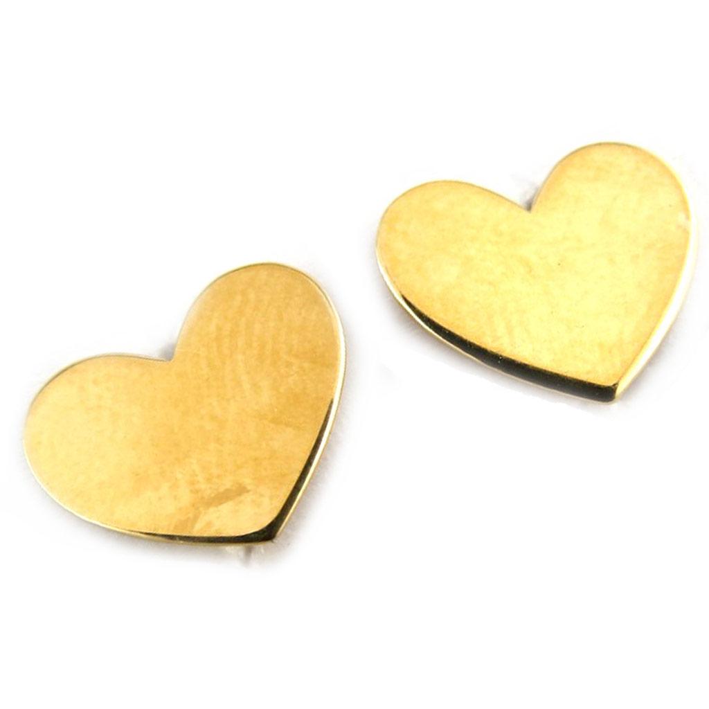 Les Trésors De Lily [N2226] - Gold Plated 'Card Games' Earrings (heart)