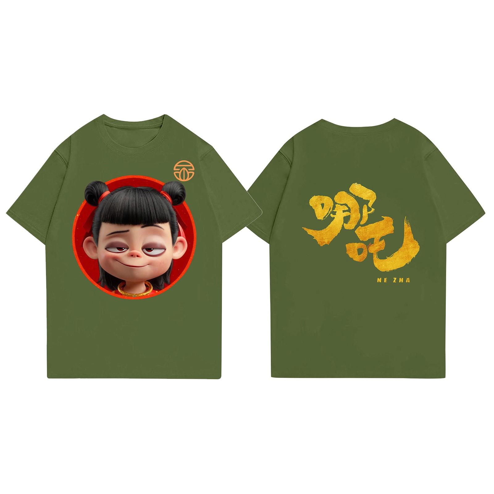 

Женская повседневная футболка с круглым вырезом и короткими рукавами с принтом L армия зеленый