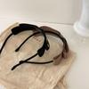 Vintage Sweet Solid Color Cloth Girls Hair Hoop Bow Headband Headwear Hair Accessories
