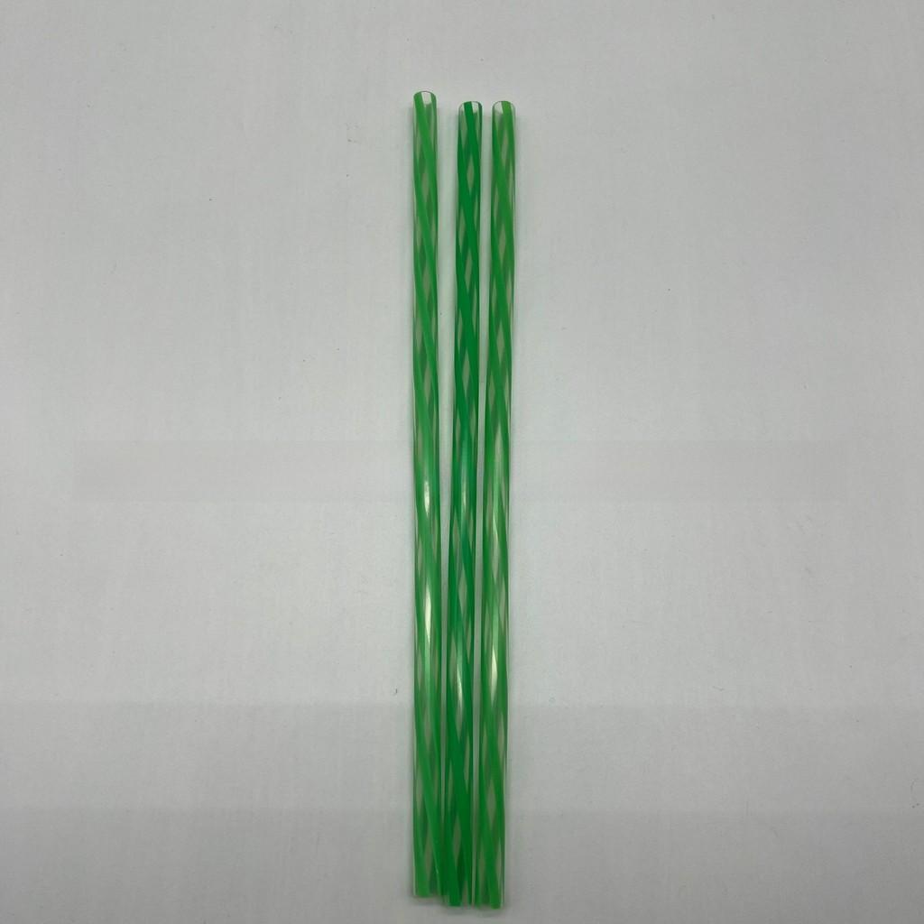 Plastic Rainbow Striped Drinking Straws With Twist Design For Party And Beverage Use