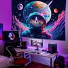 VIKAMA Cosmic Tapestry Cyberpunk Starry Night Wall Decoration Gaming Room Wall Decoration Fantasy Neon Space Modern Home Decora