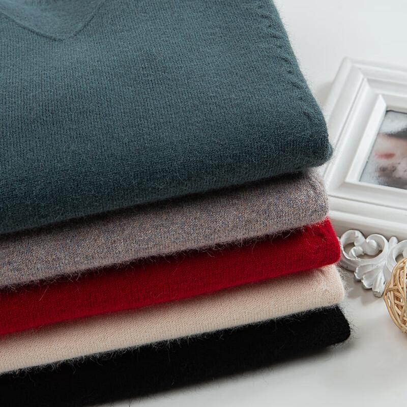 Women's Semi-Turtleneck Solid Knit Sweater