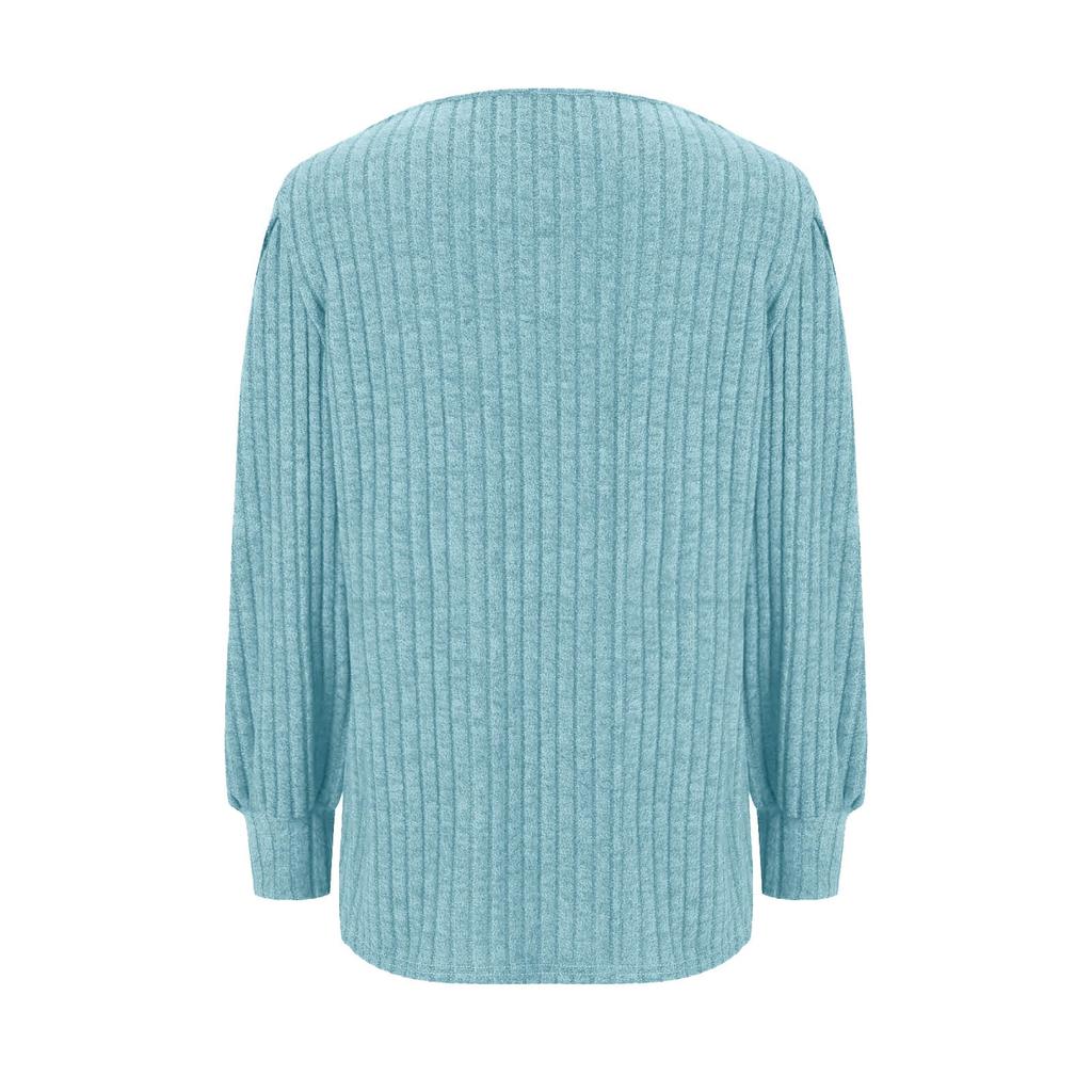 FashionSweaters For Women Lightweight Loose Fit Square Neck Puff Sleeve Tunic Tops