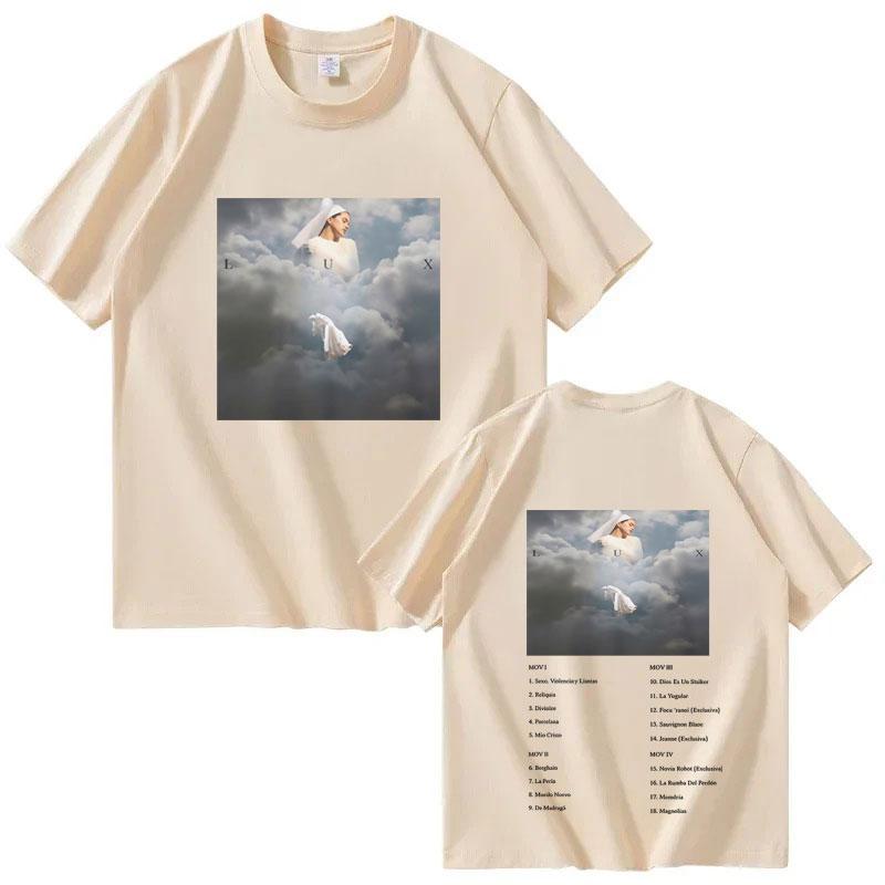 Rosalía LUX New Ablum Tour Cover Tee Rosalia Double Sided Print T Shirts Men Women Fashion Retro Short Sleeve Summer Casual Tees