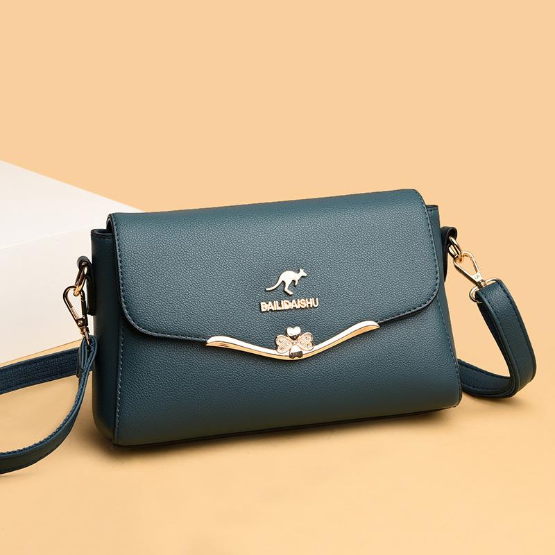 Women's Bag Fashion Crossbody Bag Women's Soft Leather Bag Middle-aged Mother Bag All Match Small Square Bag