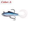 6-Piece Soft Silicone Swimbait Fishing Lures for Sea Bass, Pike, and Carp with Treble Hooks