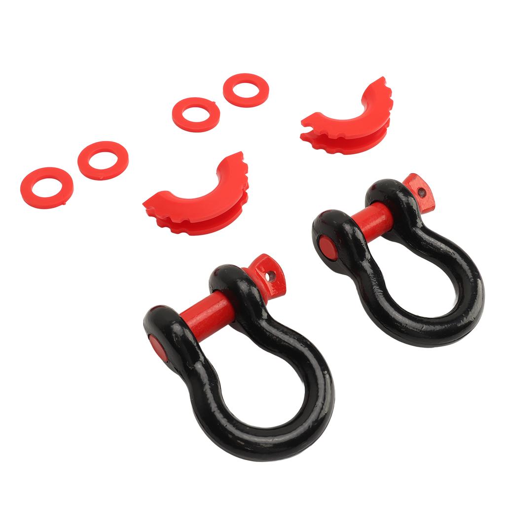 2 Pcs D Ring Shackles 4.75T Rated Weight 19T Breaking Load Heavy Duty Rugged Towing Pin Anchor Shackle for Trailer