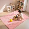 Roze Pluche Tapijt, Decoratie voor Meisjeskamers, Gebiedskleed voor Woonkamer en Slaapkamer, Zachte Baby Speelmat, Huisdecoratie