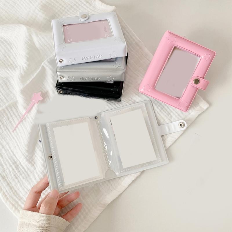 Quality PVC 3.58x2.6inch Photo Album for 40 Photos Large Capacity for Family Wedding Anniversary Storage Postcard