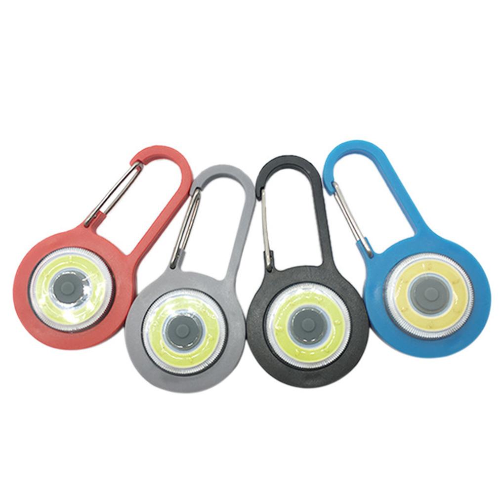 Keychain Light Adjustable Outdoor COB Keyring Flashlight Camping Working Lamp Battery Operated Lighting Equipment Camper Clip