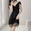 Ice Silk Summer New Nightgown Female Sexy Pure Desire Sweet Princess Style Thin Suspender Pajamas Summer Loungewear