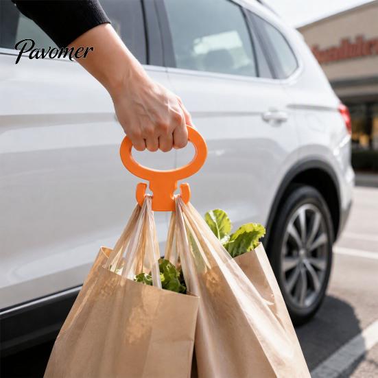 Supermarket Shopping Gadget 3D Printed Grocery Bag Carrier Holder Handle for Plastic Hand Saver Bags Bags, Heavy Duty with Ergonomic Grip And