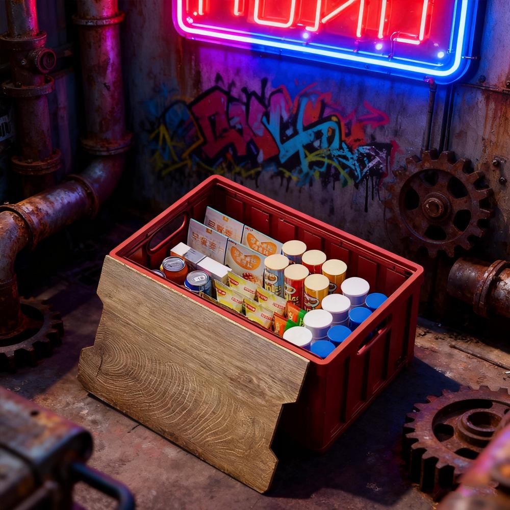 Space-Saving Collapsible Camping Storage Box, Sturdy Handles, Easy To Fold and Carry for Heavy Loads