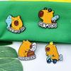 4 Stück Tier-Themenbrosche Capybara-Anhänger Anstecknadel Stilvolles Party-Accessoire Mode-Reversnadel Statement-Schmuck für Frauen
