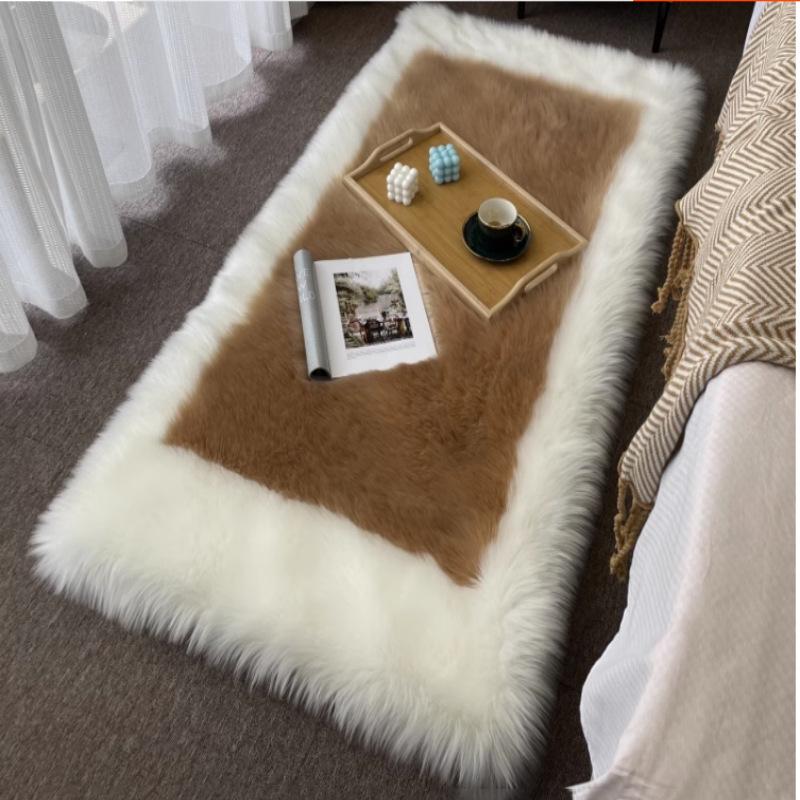 Thickened Imitation Wool Rug for Bedroom, Bay Window, or Living Room