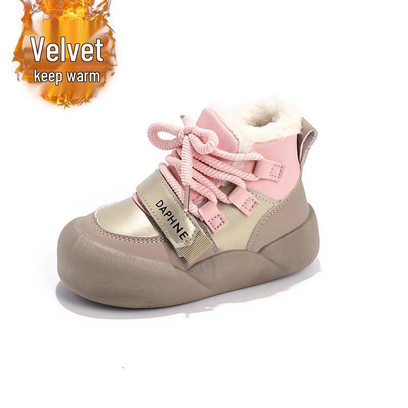 2025 Kids' Trendy Velvet Cotton Snow Boots for Older Girls - New Winter Arrivals