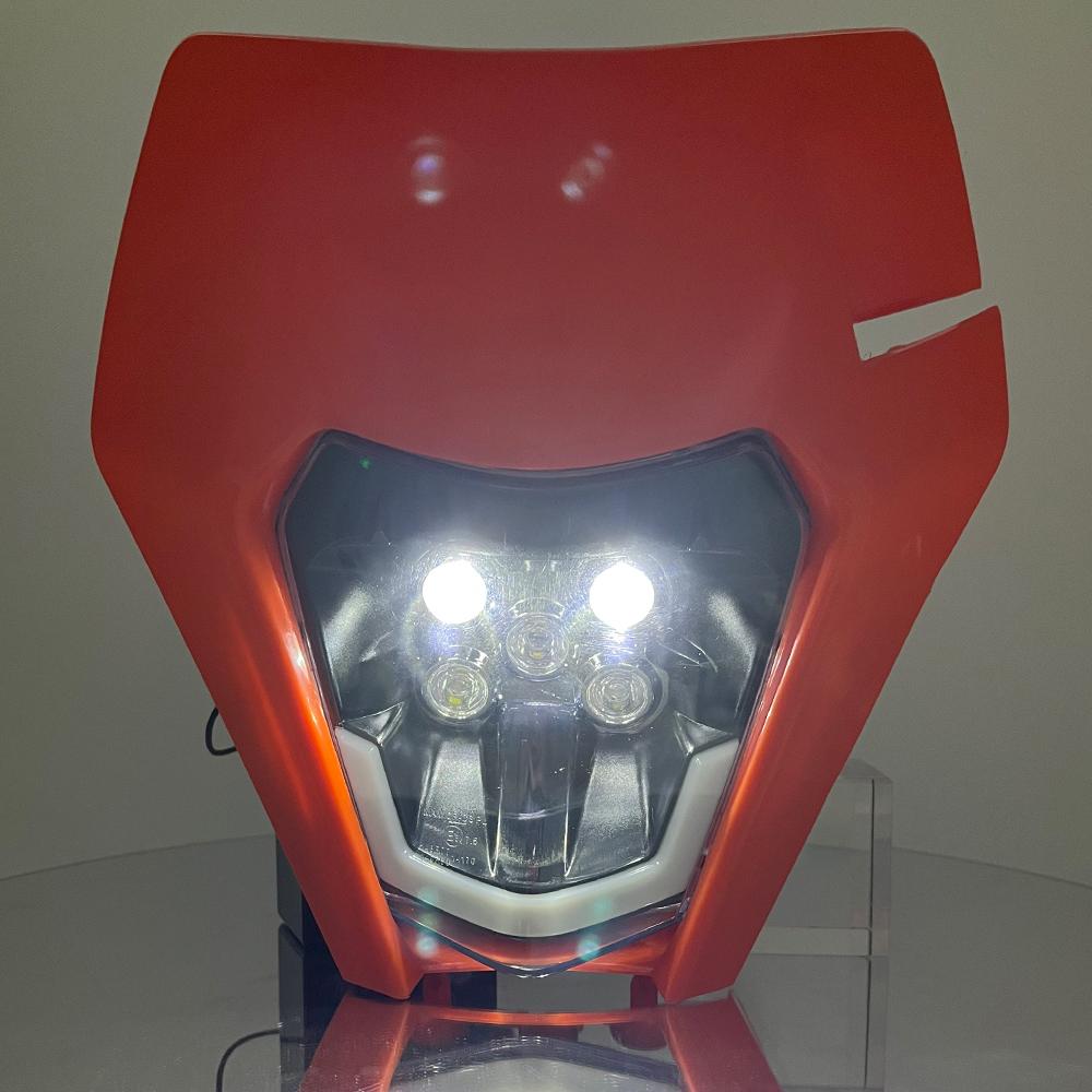 Motorcycle Headlight LED Enduro for KTM EXC XC SX MX XC 125 250 300 450 Universal Supermoto Dirt Bike Motocross Headlights Plate