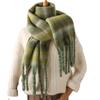 Thick Beard Striped Scarf Imitation Cashmere Winter Warm Long Fringed Scarf Men'S And Women'S Scarf Student Shawl