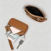 1Pcs Portable Pu Leather Women Mini Wallet Storage Bag Solid Color Students Coin Purse Large Capacity Zipper Wrist Key Bag
